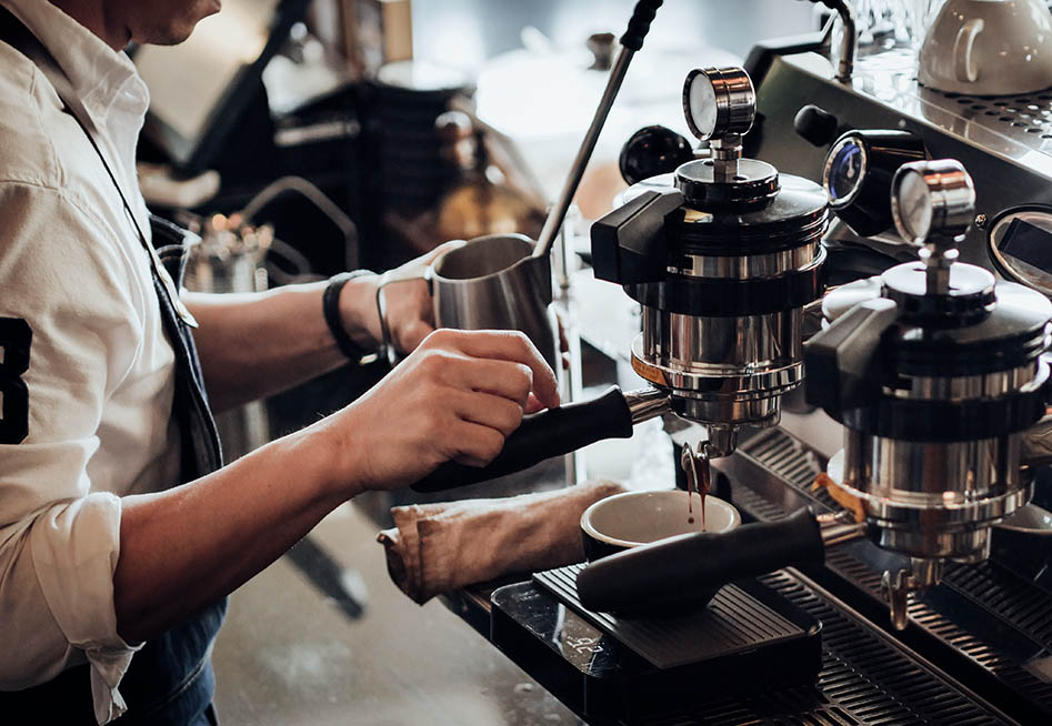casual employee working as a barista